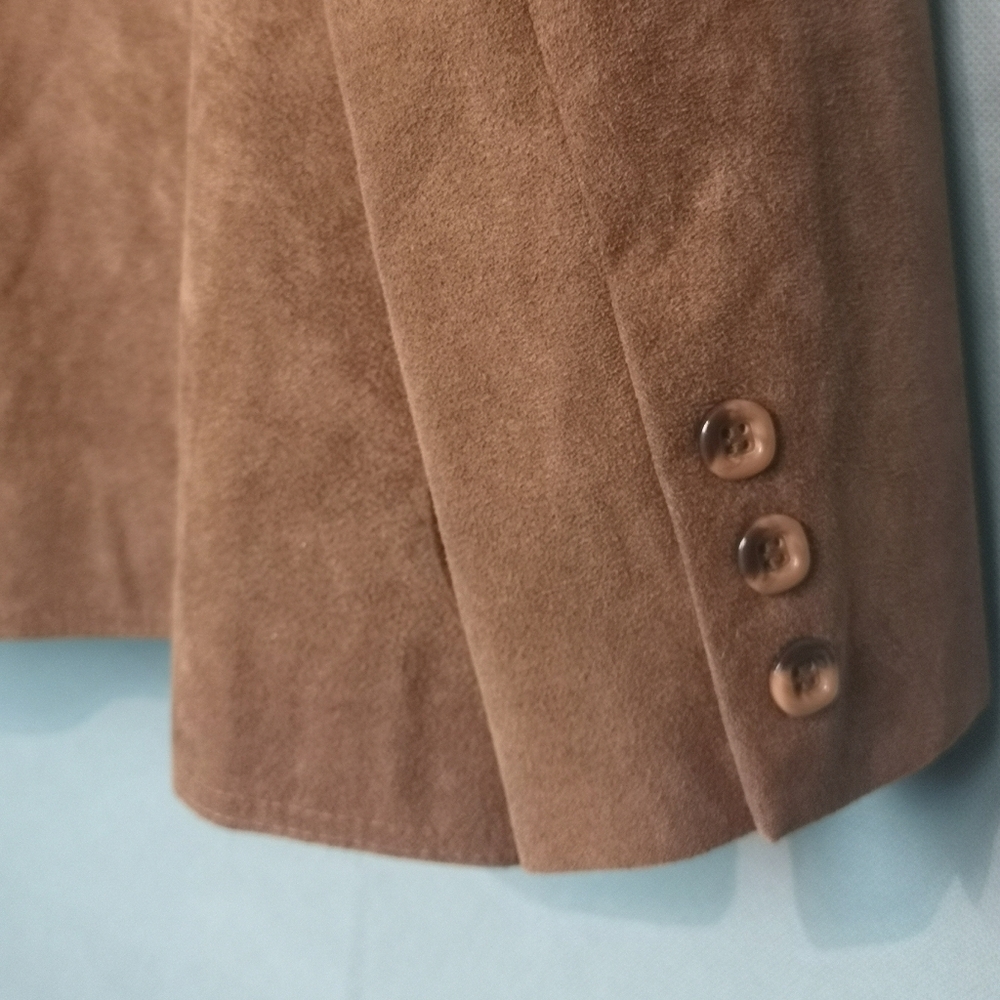 Vintage Ultra Suede RUST Brown Tailored Jacket - Picture 12 of 15